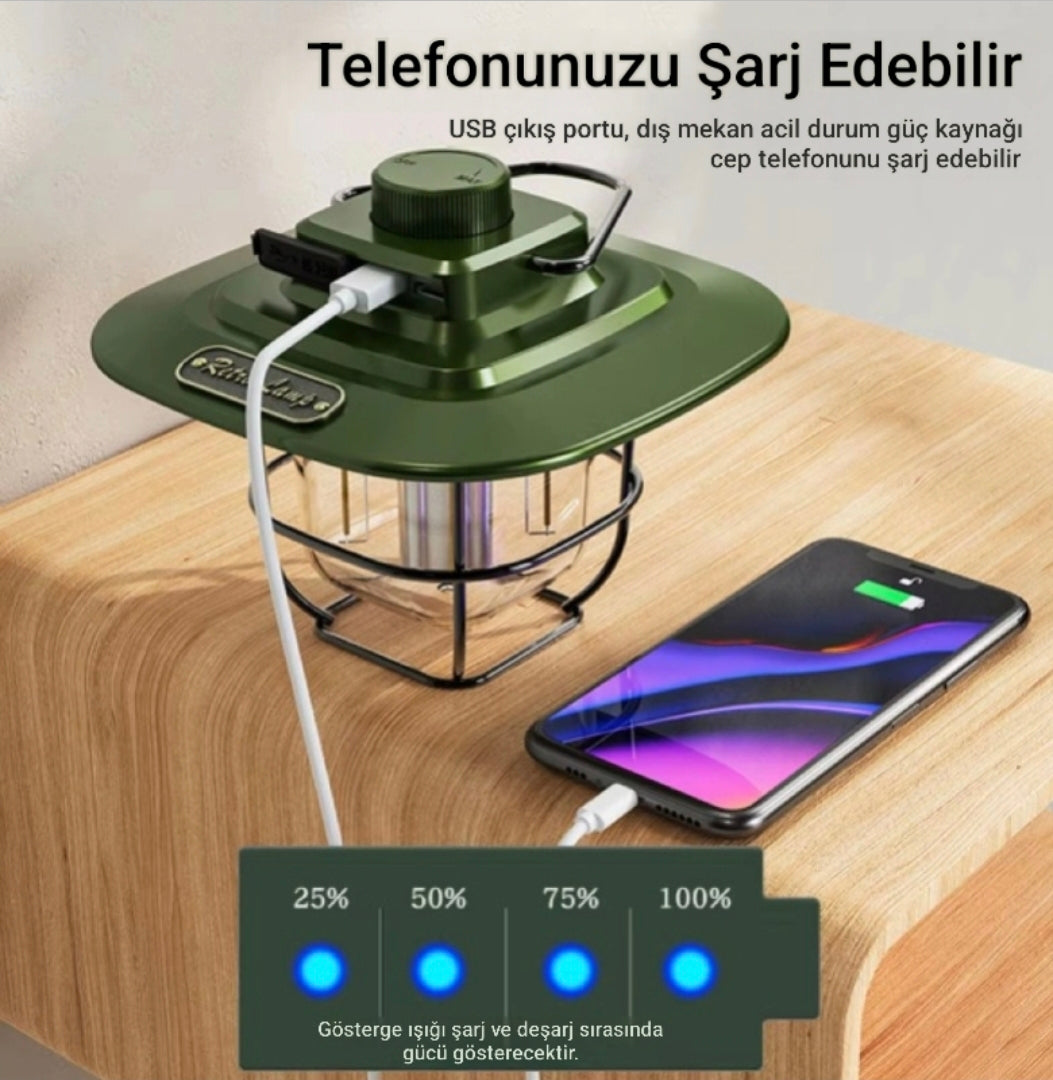 Şarjlı Powerbank Özellikli Işıldak