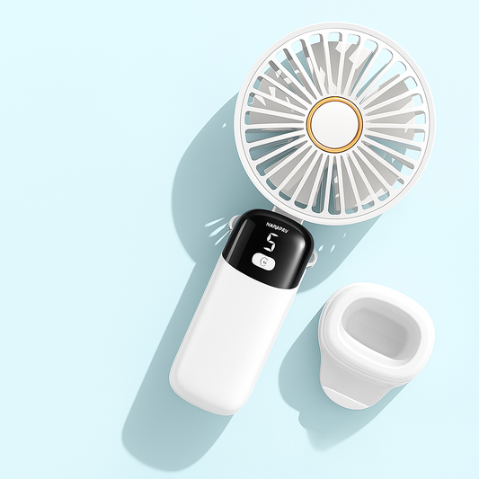 USB Şarjlı Taşınabilir Katlanabilir El Fanı Beyaz Renk
