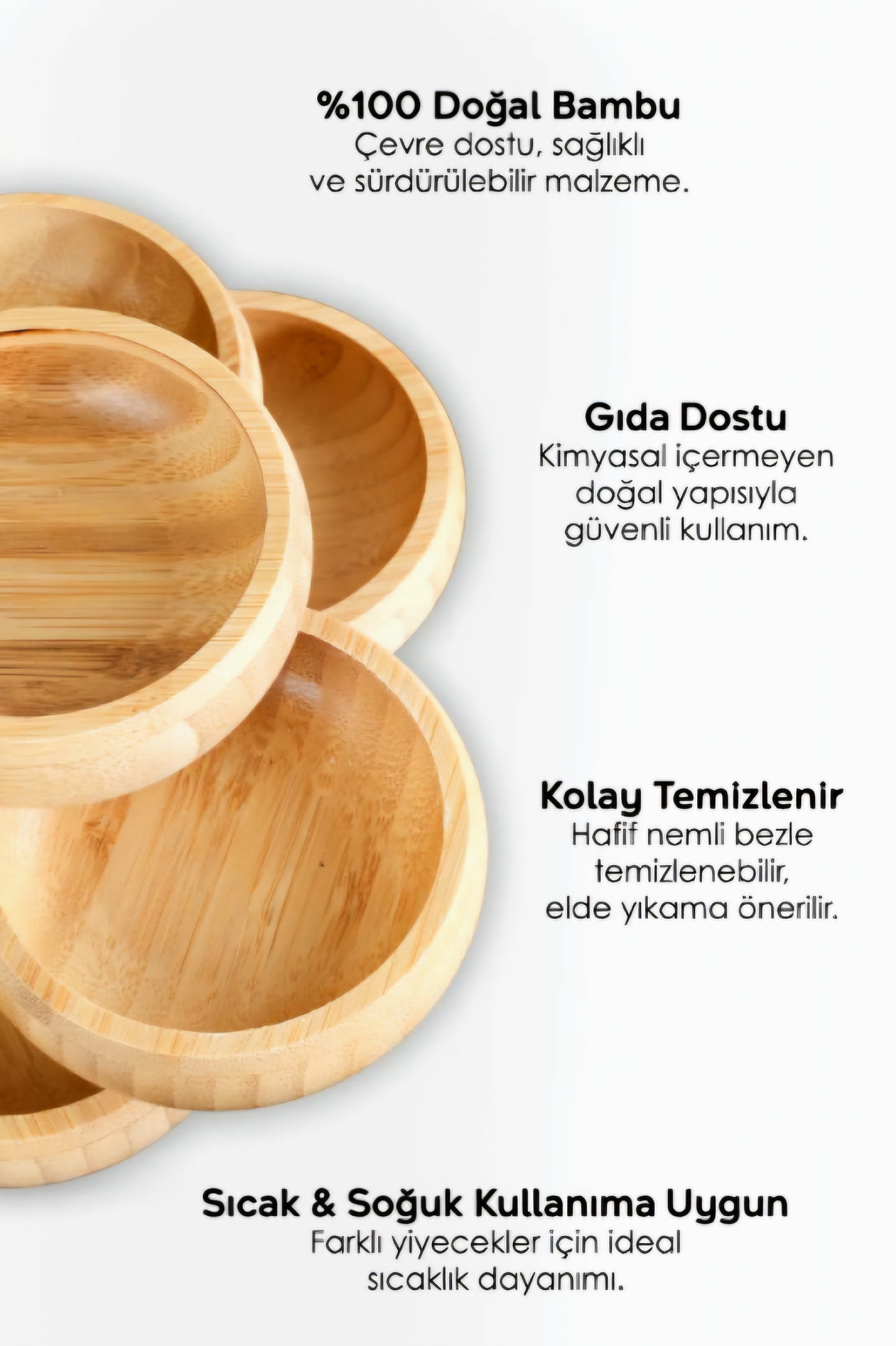 3’lü Ahşap Çerezlik Seti – Doğal ve Şık Sunumlar İçin