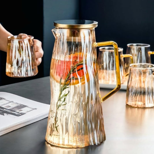 Çelik Kapaklı Cam Sürahi – 1800 ml